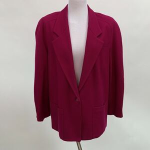 Jack Winter Women's Blazer Jacket Size 10 Purple 100%‎ Pure Wool